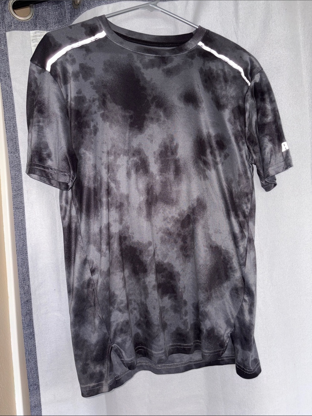 Kids Short Sleeve Tie-Dye Active Tee - Black